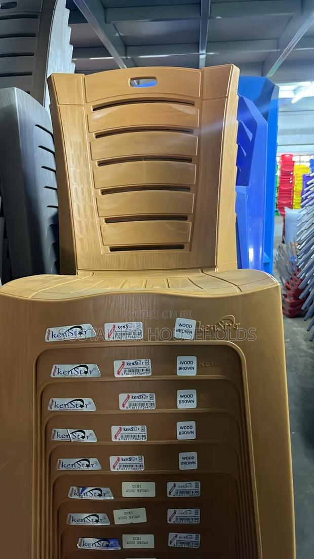 Wood Brown Plastic Chairs