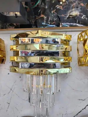 Luxury Dual-Tone Hexagonal Crystal Sconce Wall Light