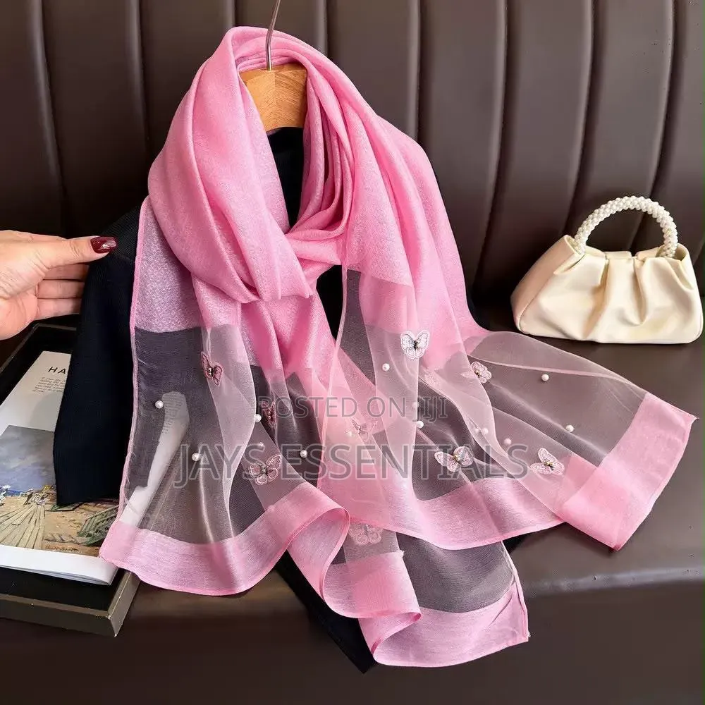 Pear and Butterfly Detailed Scarfs