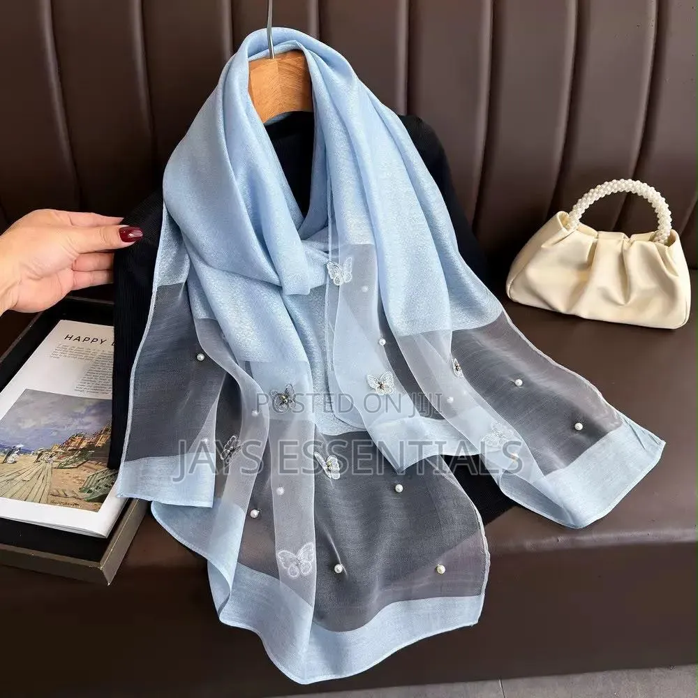 Pear and Butterfly Detailed Scarfs
