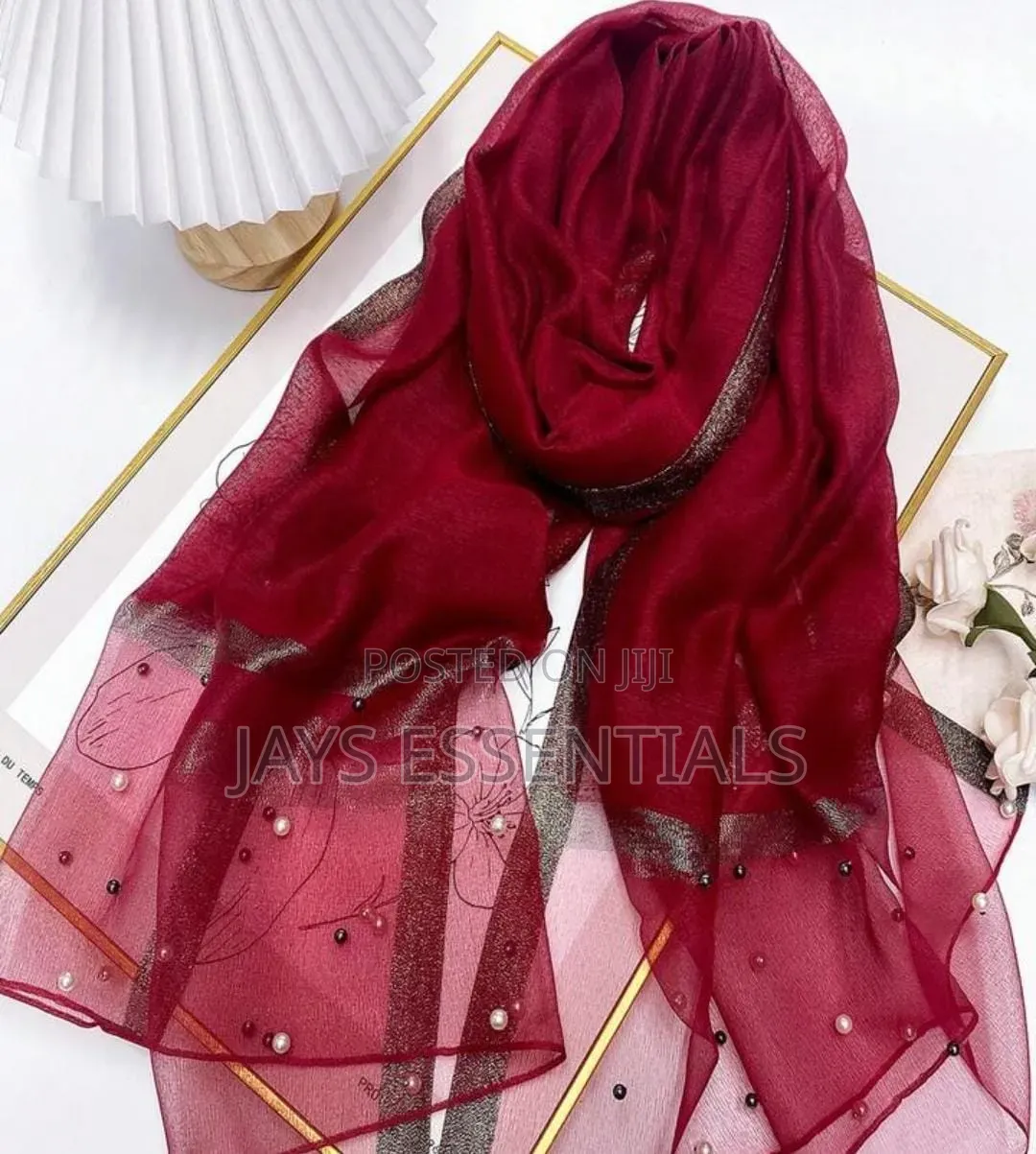 Pear and Butterfly Detailed Scarfs