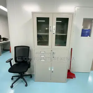 Office Half Glass Cabinet With Safe Storage