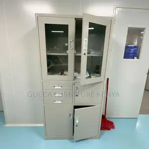 Office Half Glass Cabinet With Safe Storage