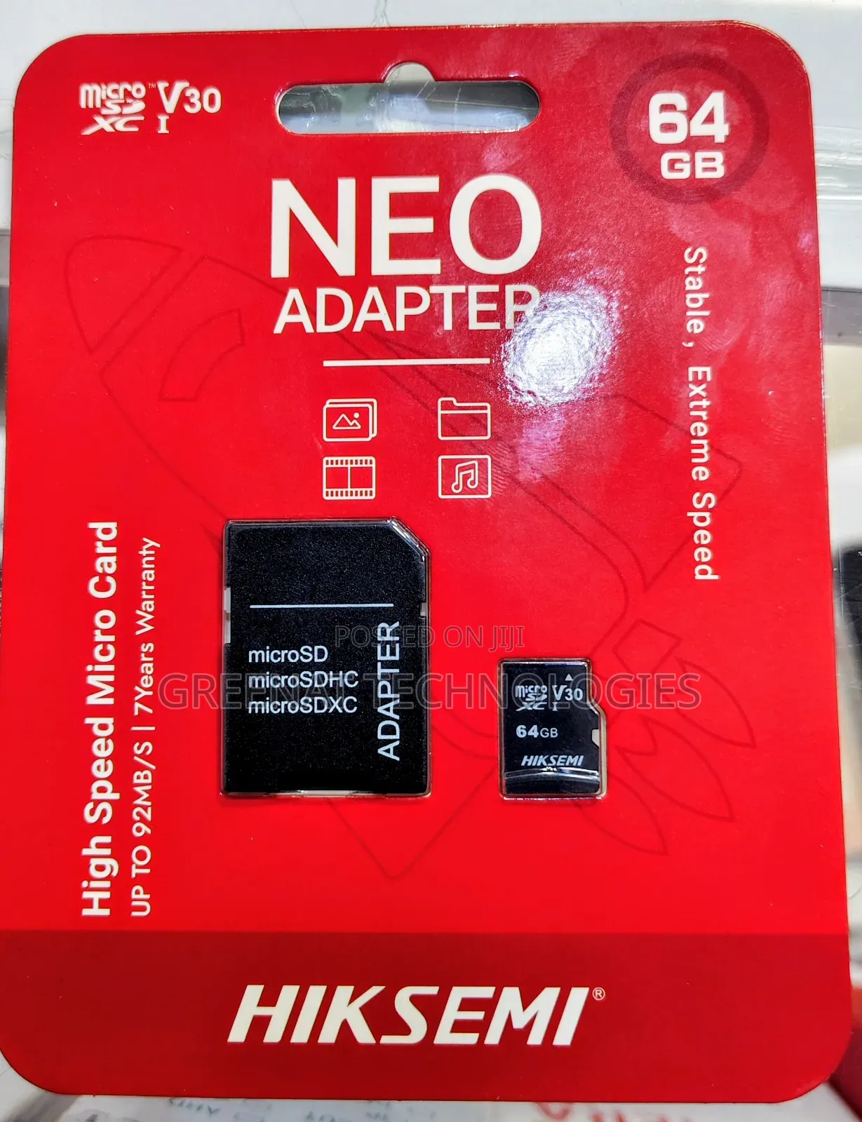 HIKSEMI 64GB High Speed Micro Card 92mb/S Read/Write Speed