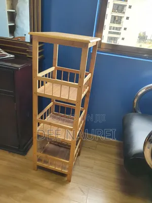 Bamboo 3 Tier Storage Rack Shelf With Railings Used, Nairobi