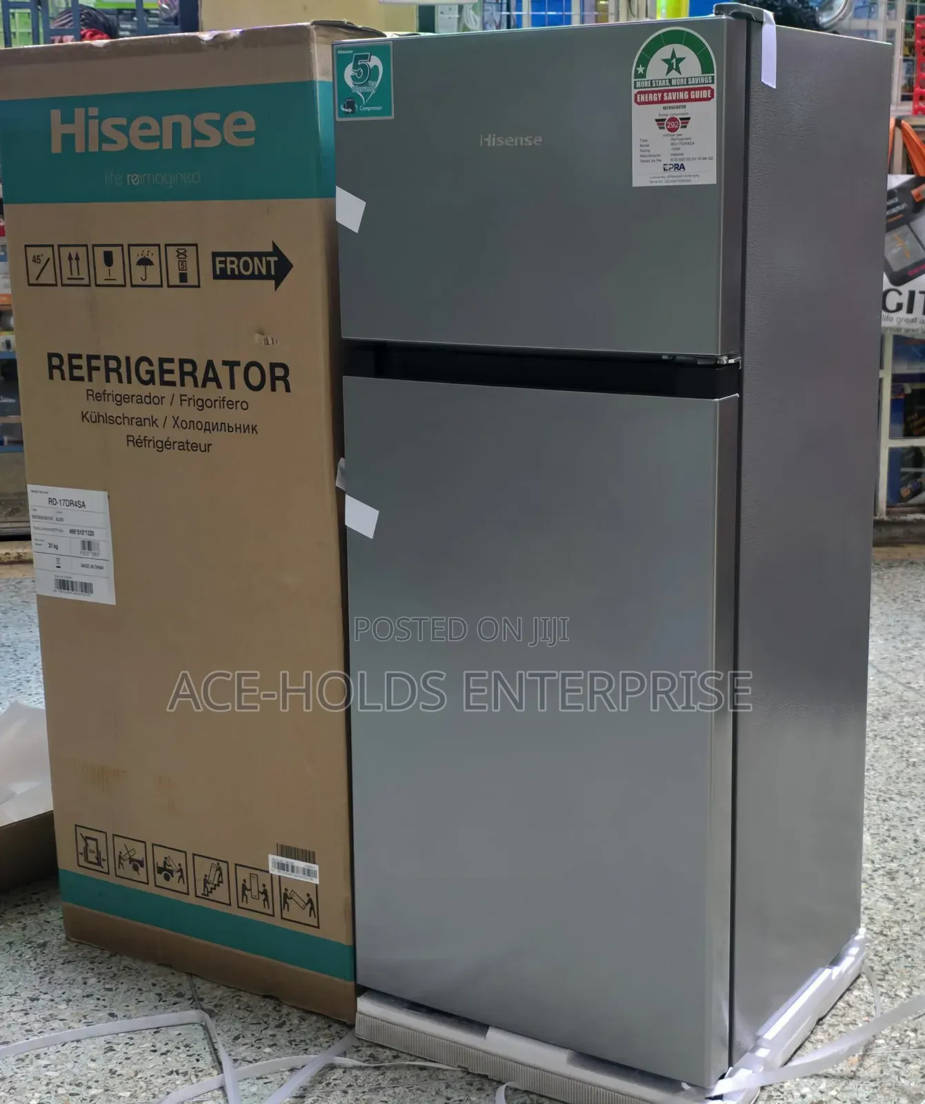 Hisense 120 Litres Double Door Fridge (Silver)