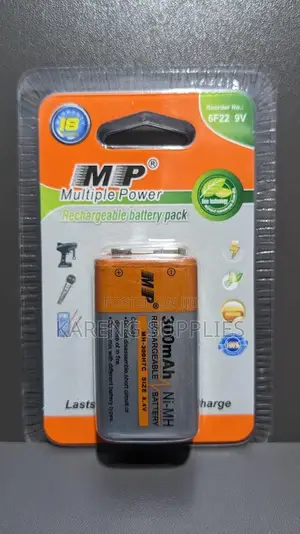 9V 300mAh Ni-Mh Rechargeable Battery