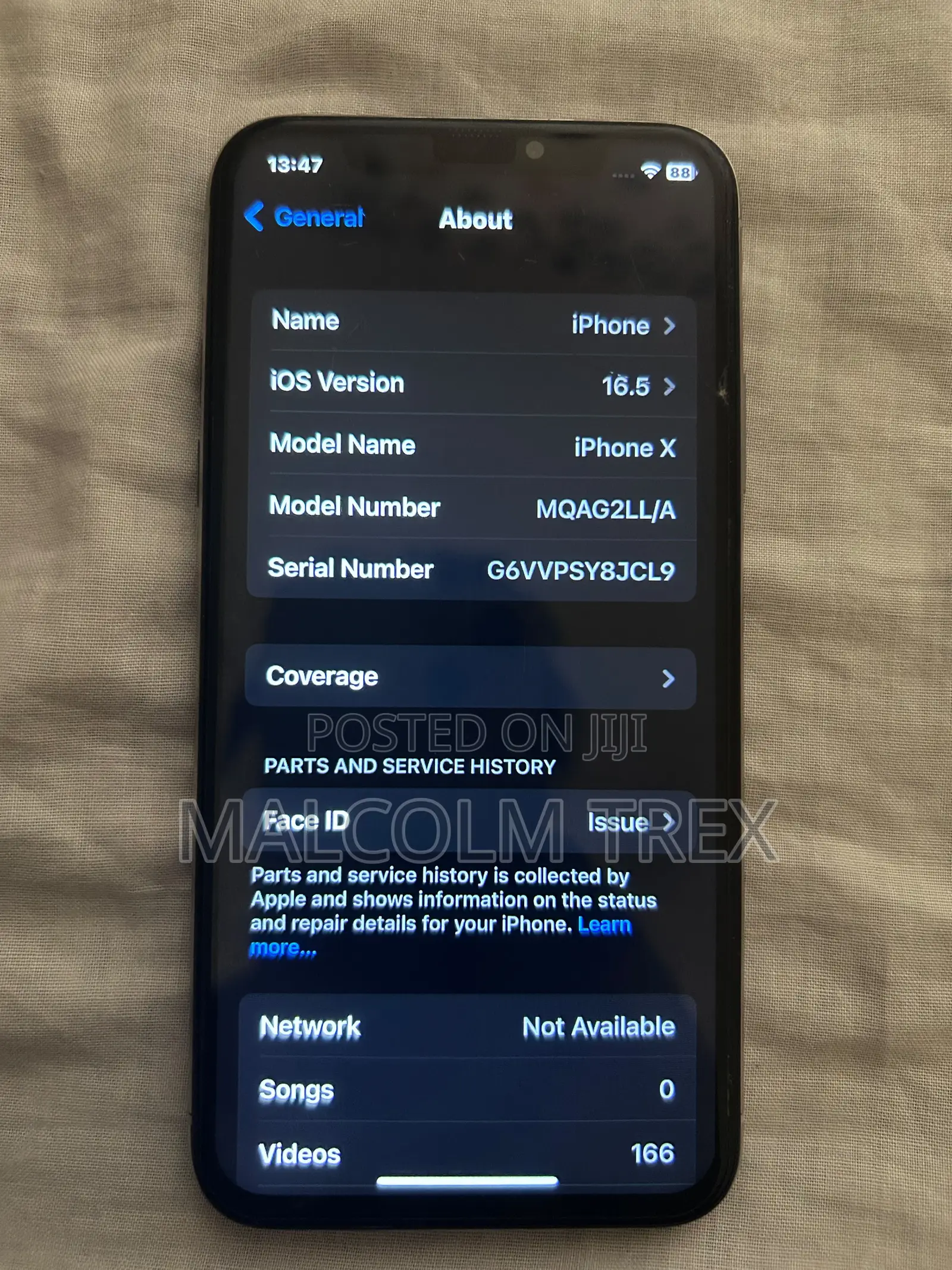 Apple iPhone X 256 GB Silver