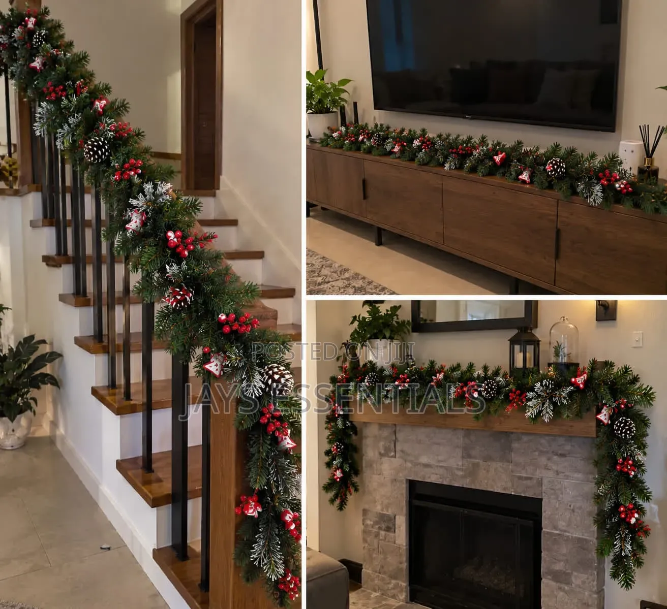 2.7m Pre-Decorated Christmas Garland