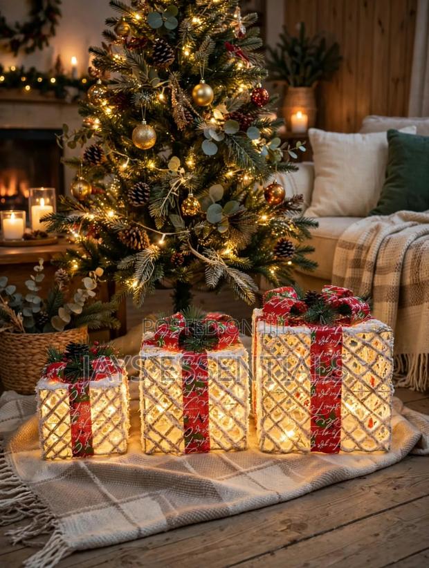 3pcs Lighting Christmas Gift Box - main view