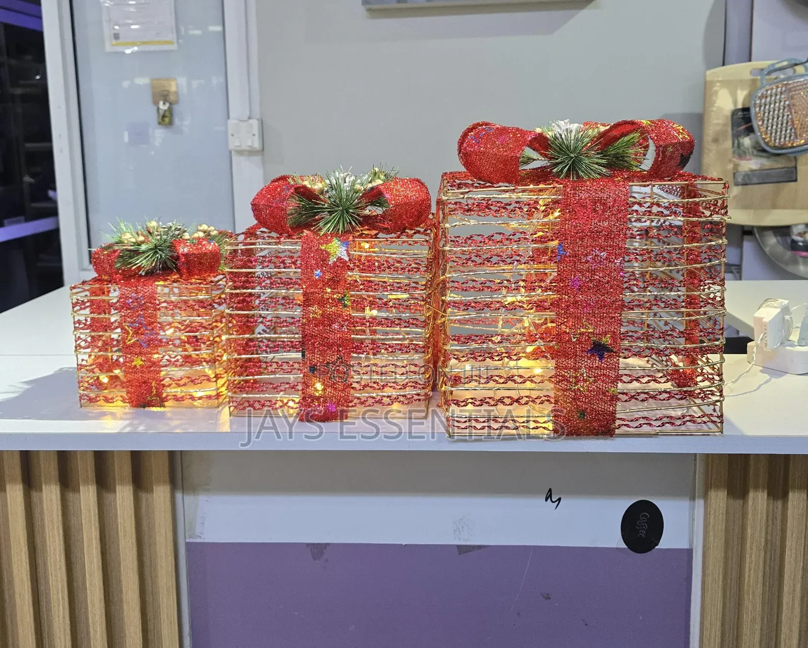 3pcs Lighting Christmas Gift Box