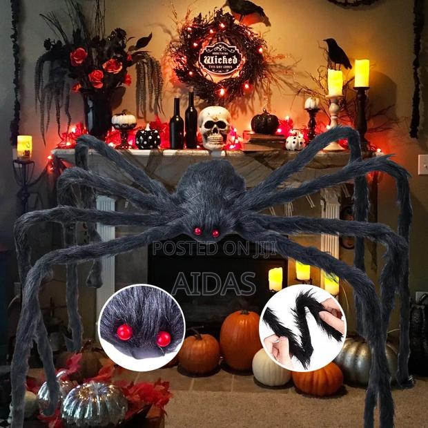 200cm Giant Black Hairy Spider Fake Spider Decoration Hallowen Prop