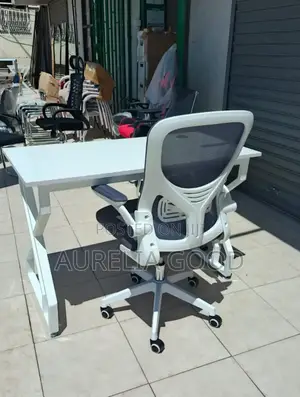 White Chair With Study Boss Table