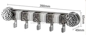 4-Hole Multi-Purpose Mop Hanger Rack With Hooks