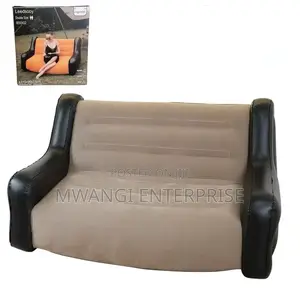 Inflatable 1-Seater Sofa With Armrests + Free Pump