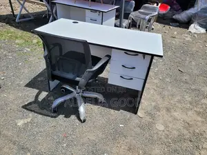 Home Mesh Chair and White Office Desk
