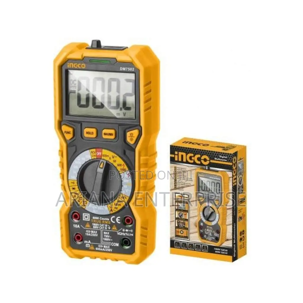 Ingco Digital Electric Multimeter 1000 Volts – DM7502