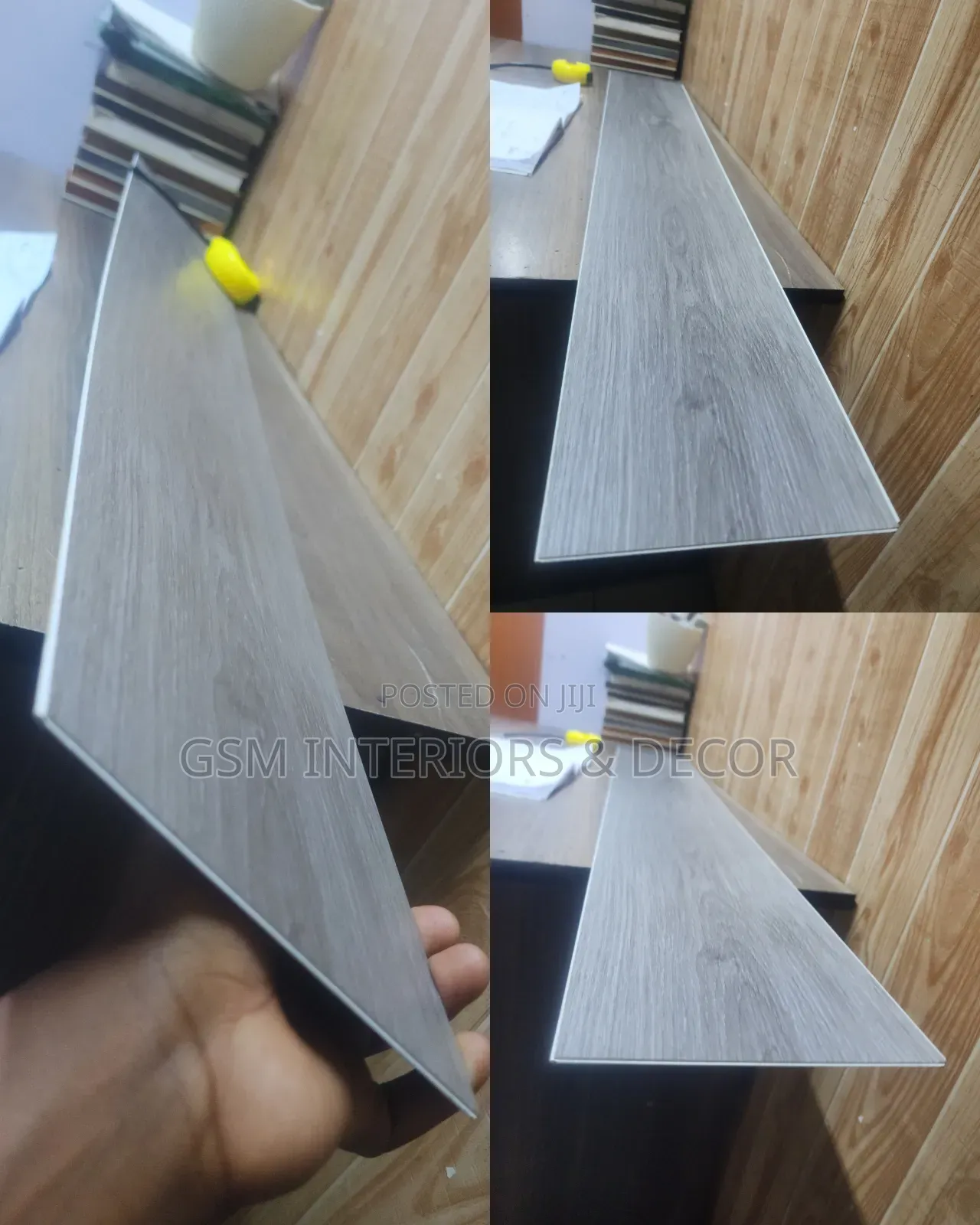 Ash Grey and Charcoal Grey Interlpcking SPC Flooring for Homes-Offices