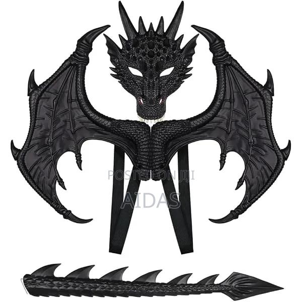 Halloween Dragon Wing Prop Set Cosplay Dragon Head Mask Tail
