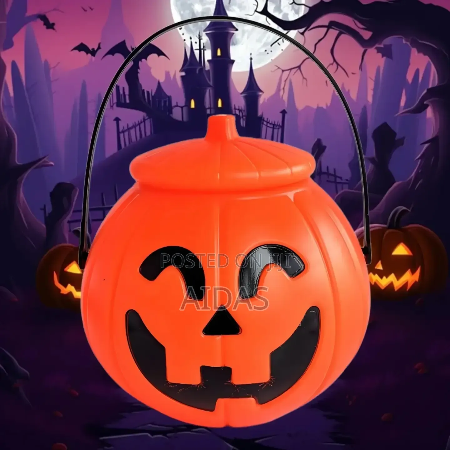 Halloween Pumpkin Candy Buckets Prop