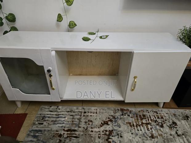 White TV Stand 4ft - thumbnail 2