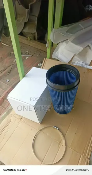 6" Air Filter With Clamp for Securing Filter Into Intake Pipe
