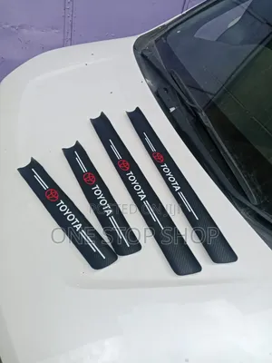4pc Toyota Branded Carbon Fiber Look Car Entry Door Sill Protector