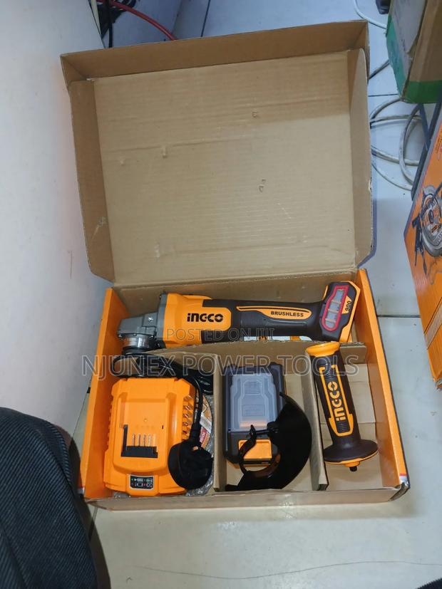 INGCO 20V Cordless Brushless Angle Grinder Kit, - thumbnail 2