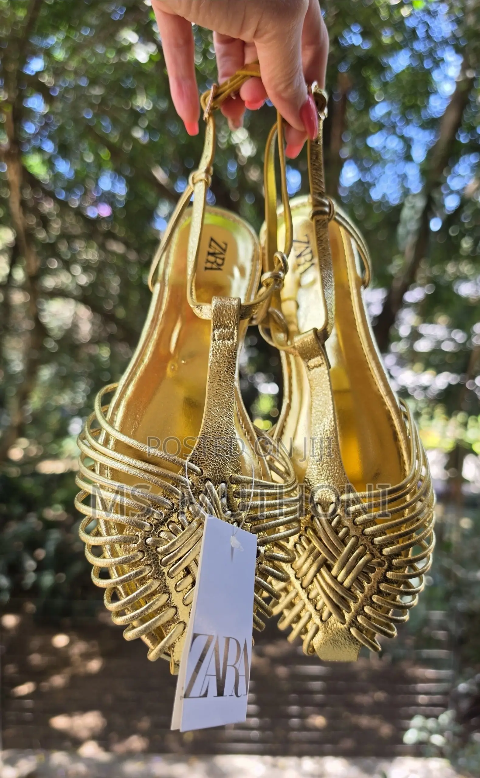 Zara Flat Cage Sandals Size 37-41