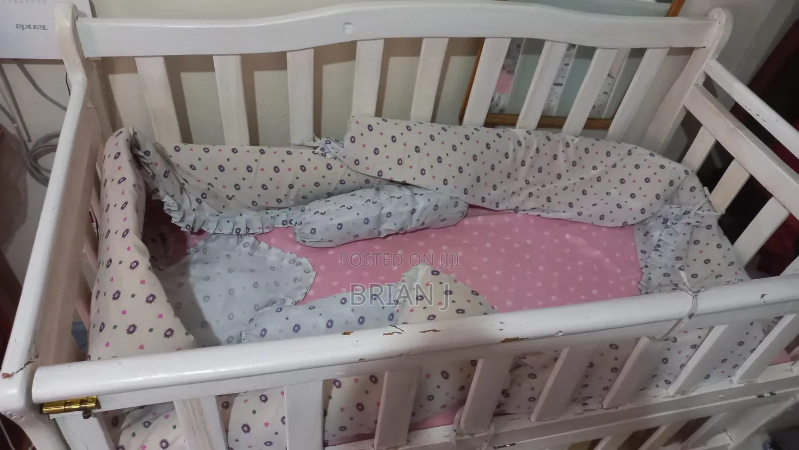 Baby Cot With Side Drawer & Stand