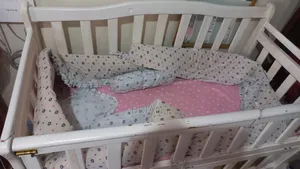 Baby Cot With Side Drawer & Stand