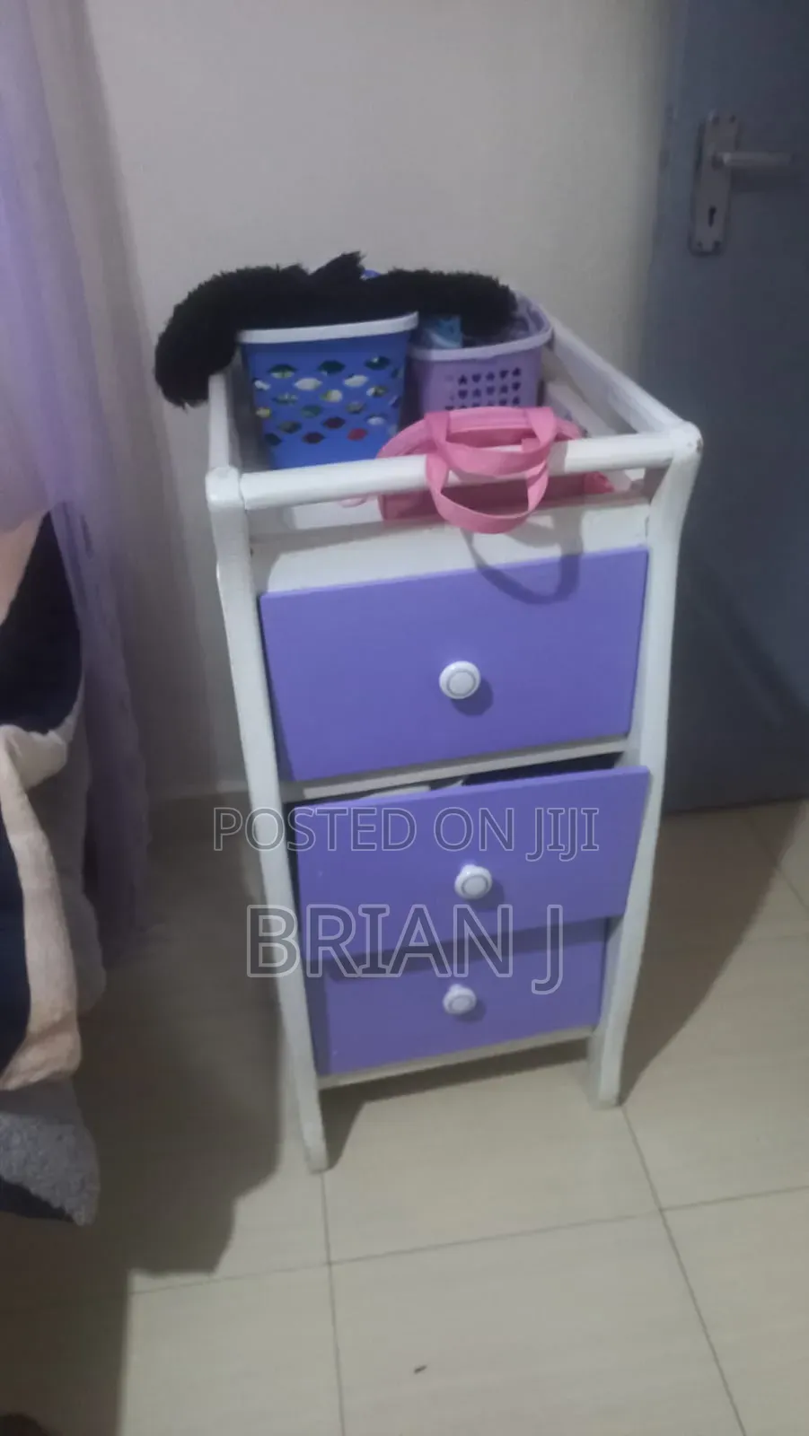 Baby Cot With Side Drawer & Stand
