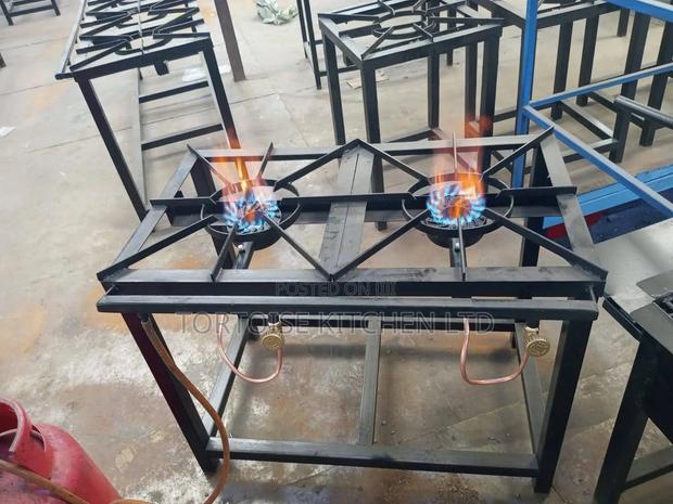 Commercial Mild Steel 2 Gas Burner Size 90cm by 56cm by 80cm