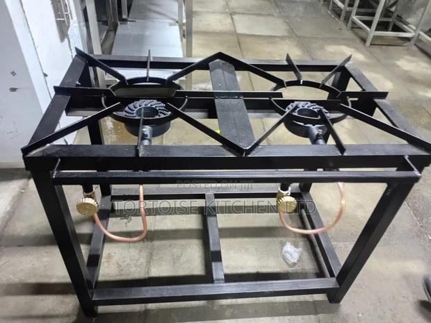 Mild Steel Commercial 2 Gas Burner Heavy Duty Cooker Size 90cm by 56cm