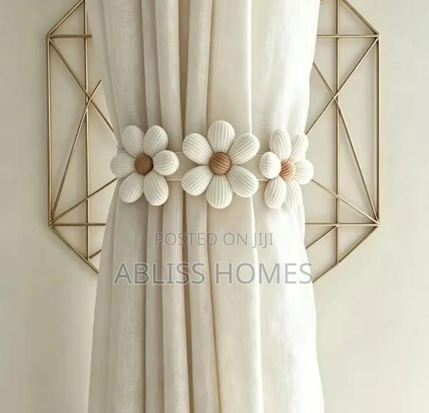 Boho Floral Tassel Curtain Tie Backs - thumbnail 2
