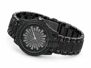 Black Crystal Quartz Watch for Men & Women – Luxury Style