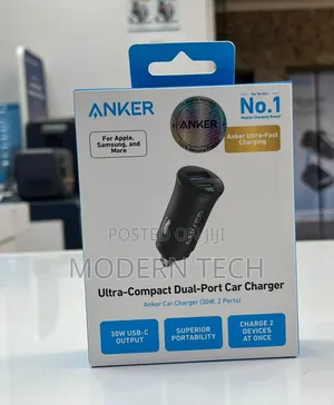 Anker Ultra-Compact Dual-Port Car Charger 30W