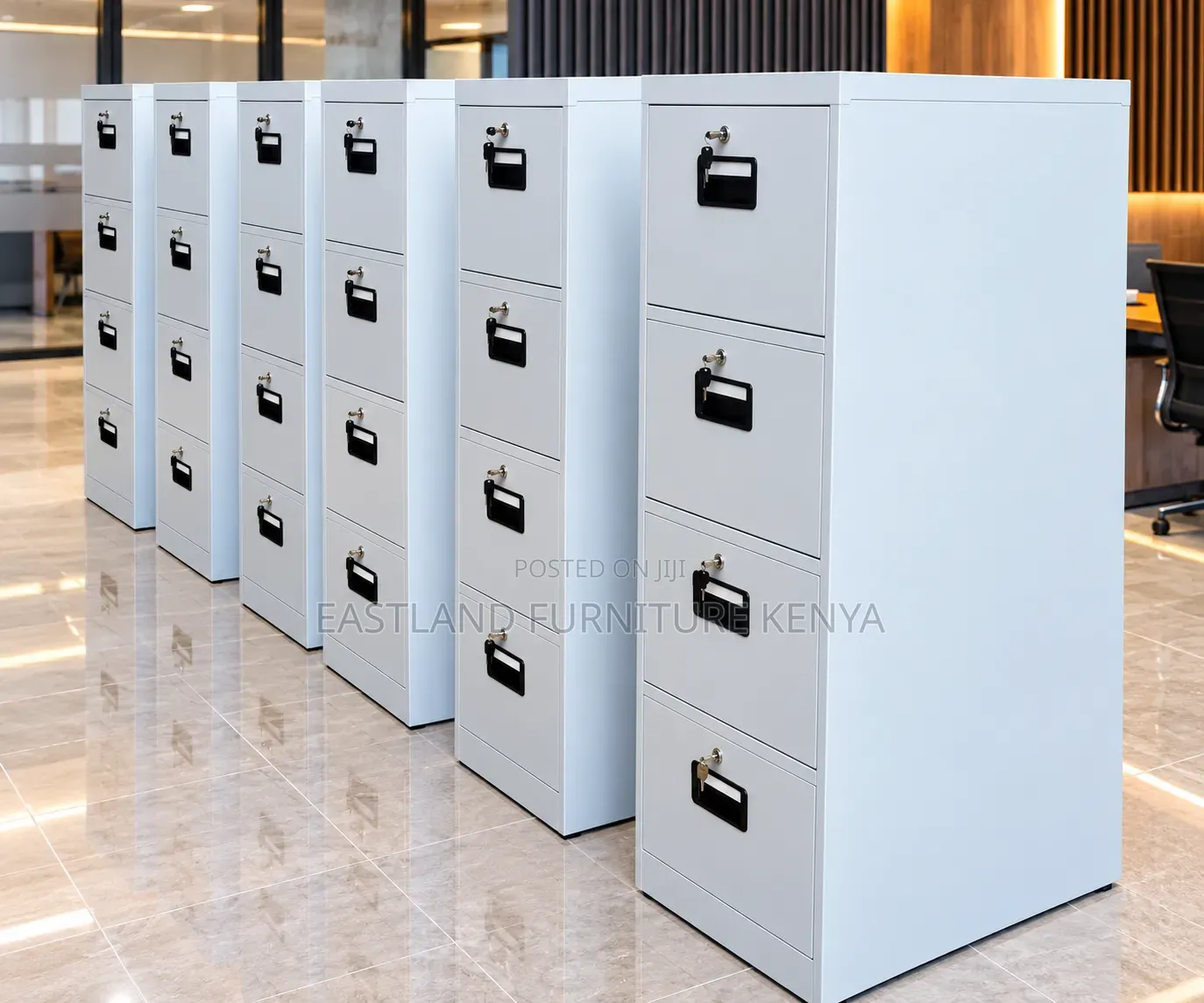 4-Drawer Metal Filing Cabinet Lockable Office Document Storage Cabinet