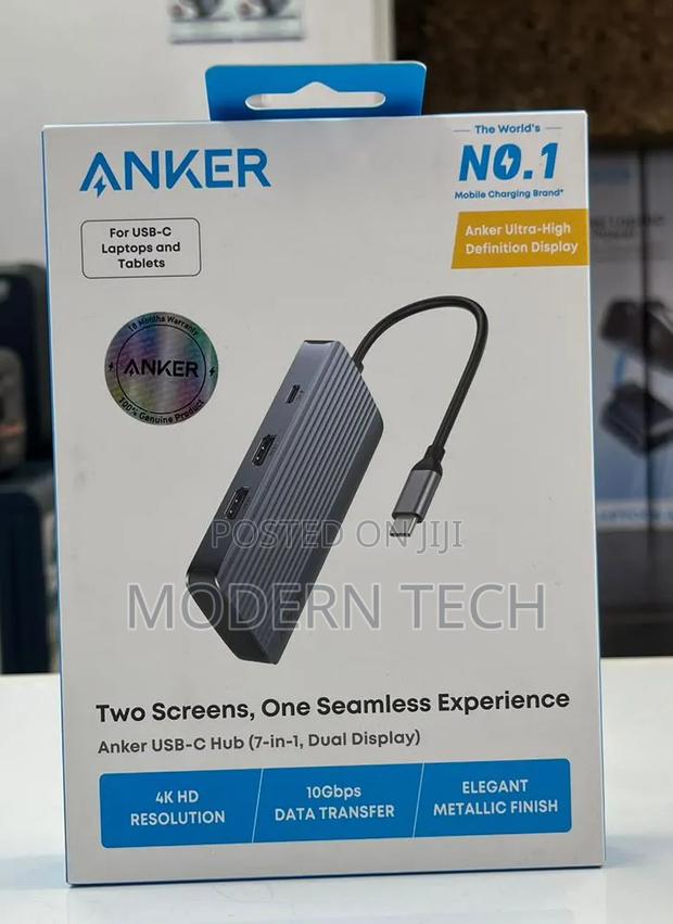 Anker USB-C Hub (7-in-1, Dual Display)