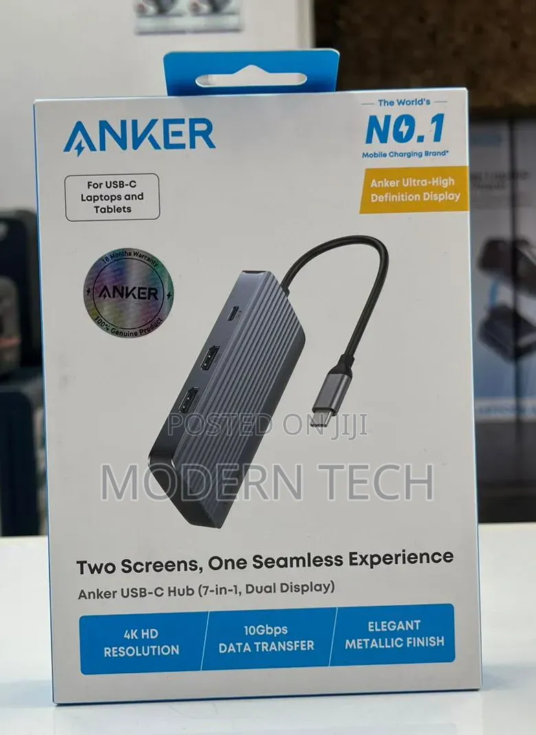 Anker USB-C Hub (7-in-1, Dual Display)