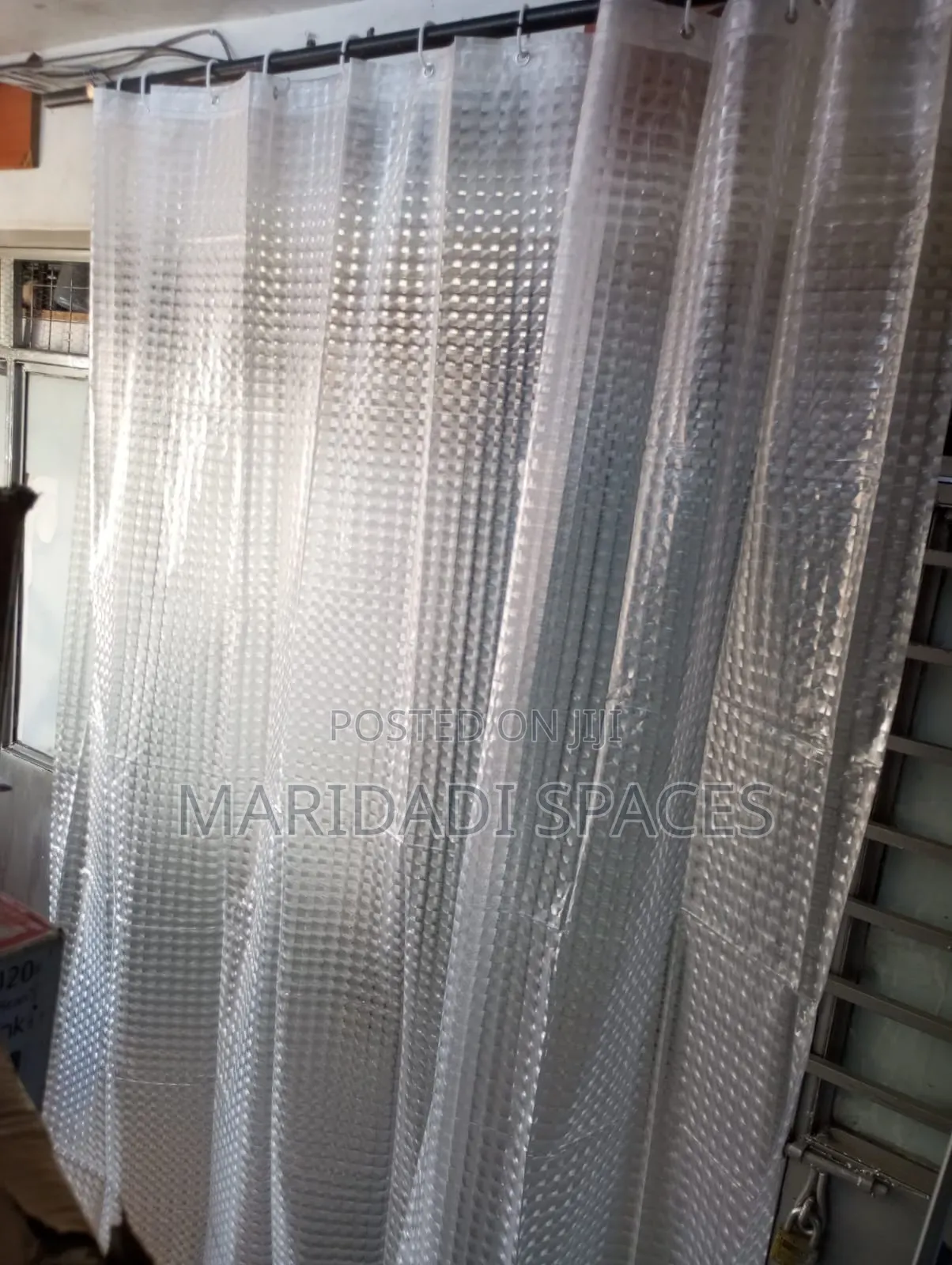 Minimalist White Waffle Shower Curtains -for Spa Style