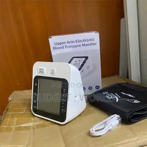 White B816Blood Pressure Monitor With Clear Digital LCD Screen Display