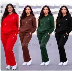 Women's Jordan 2piece Fleece Hooded Tracksuit Set