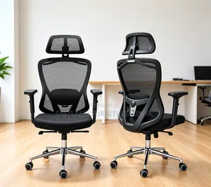 Ergonomic Mesh Office Chair With Adjustable Headrest and Lumbar Suport