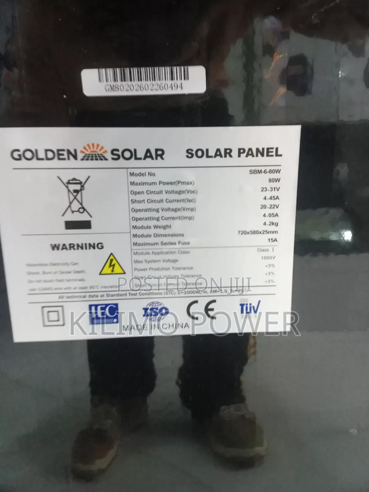 80w + 10w Golden Solar Panel