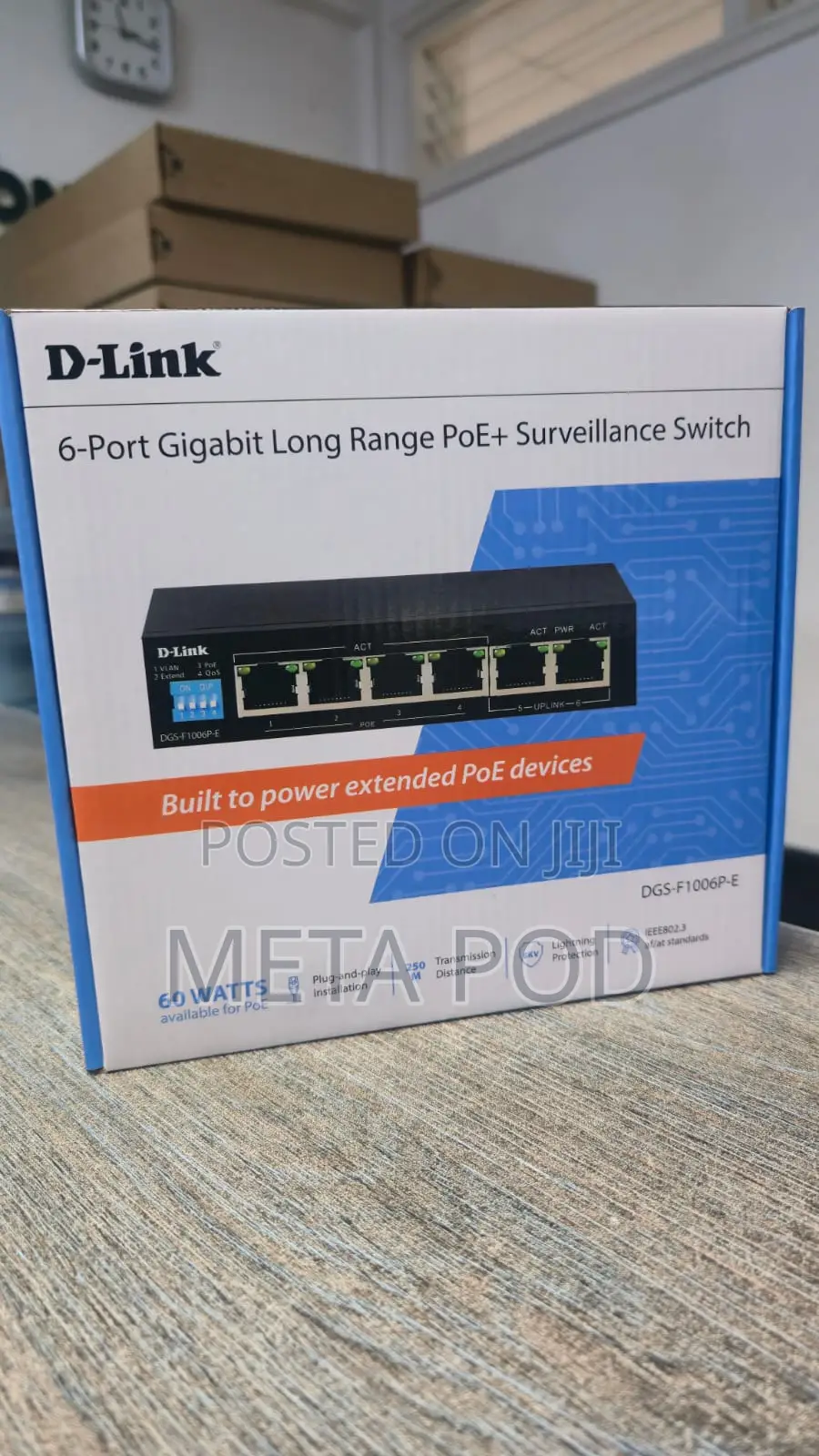 D-Link 6-Port Gigabit Long Range Poe+ Surveillance Switch