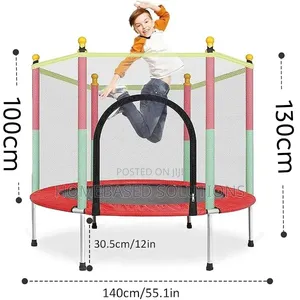 Sturdy Stainless Steel Frame High Tension Children Trampoline