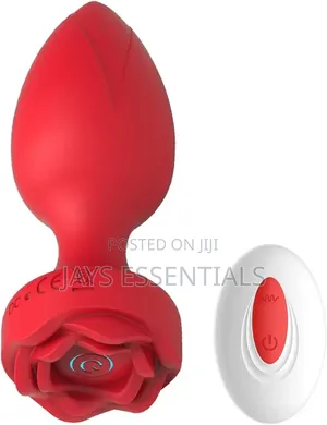 Unisex Rose Anal Vibrator Dildo Sex Toy