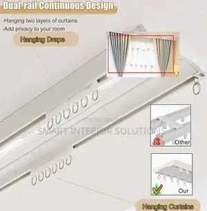 Rust Resistant Double Curtain Rail