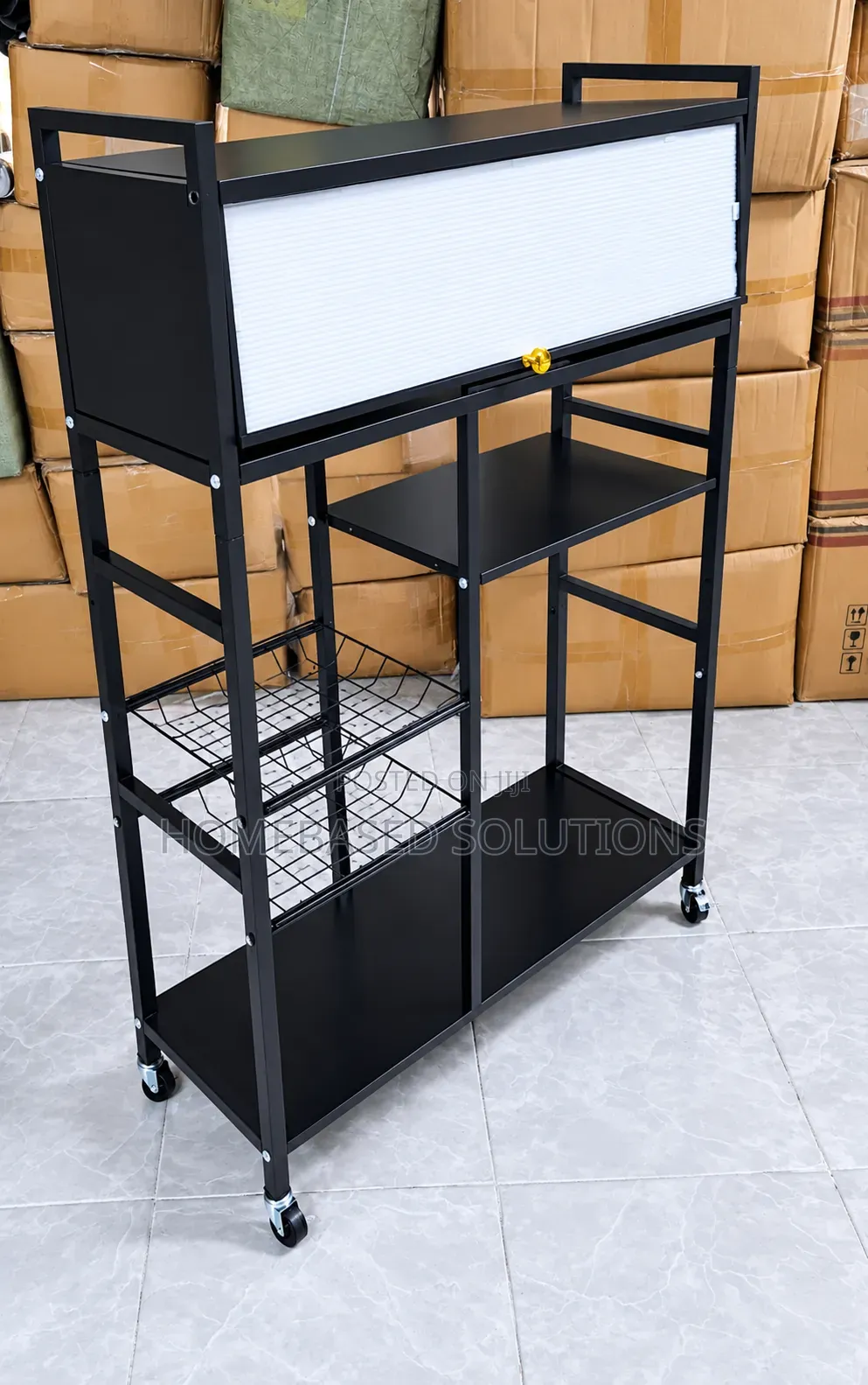 5 Layer Close Cabinet Trolley Rack Size 80x29x125cm
